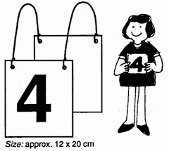 Number label for children to wear