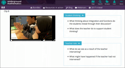 Prompts for analyzing videos in Underground Mathematics