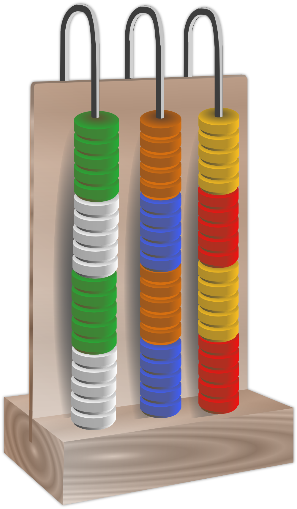 Image of a school abacus with five-structure