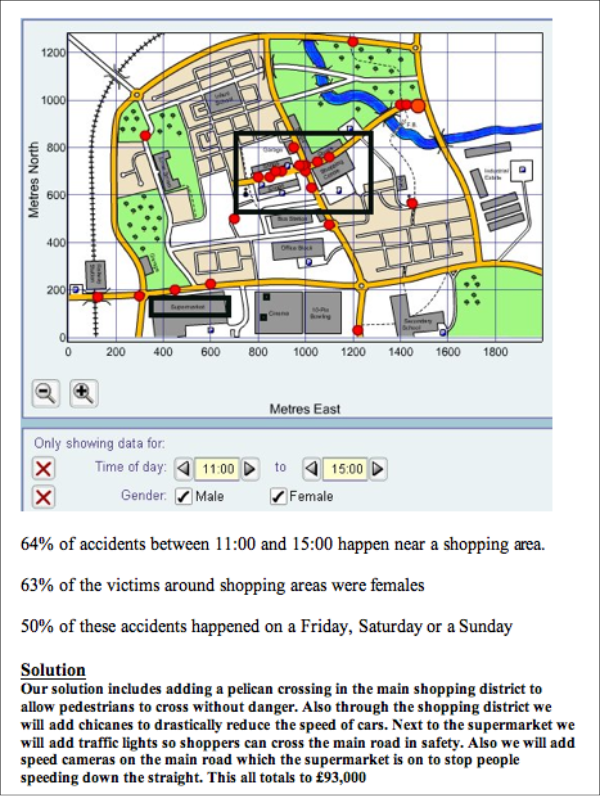Image for Student report for an accident reduction plan