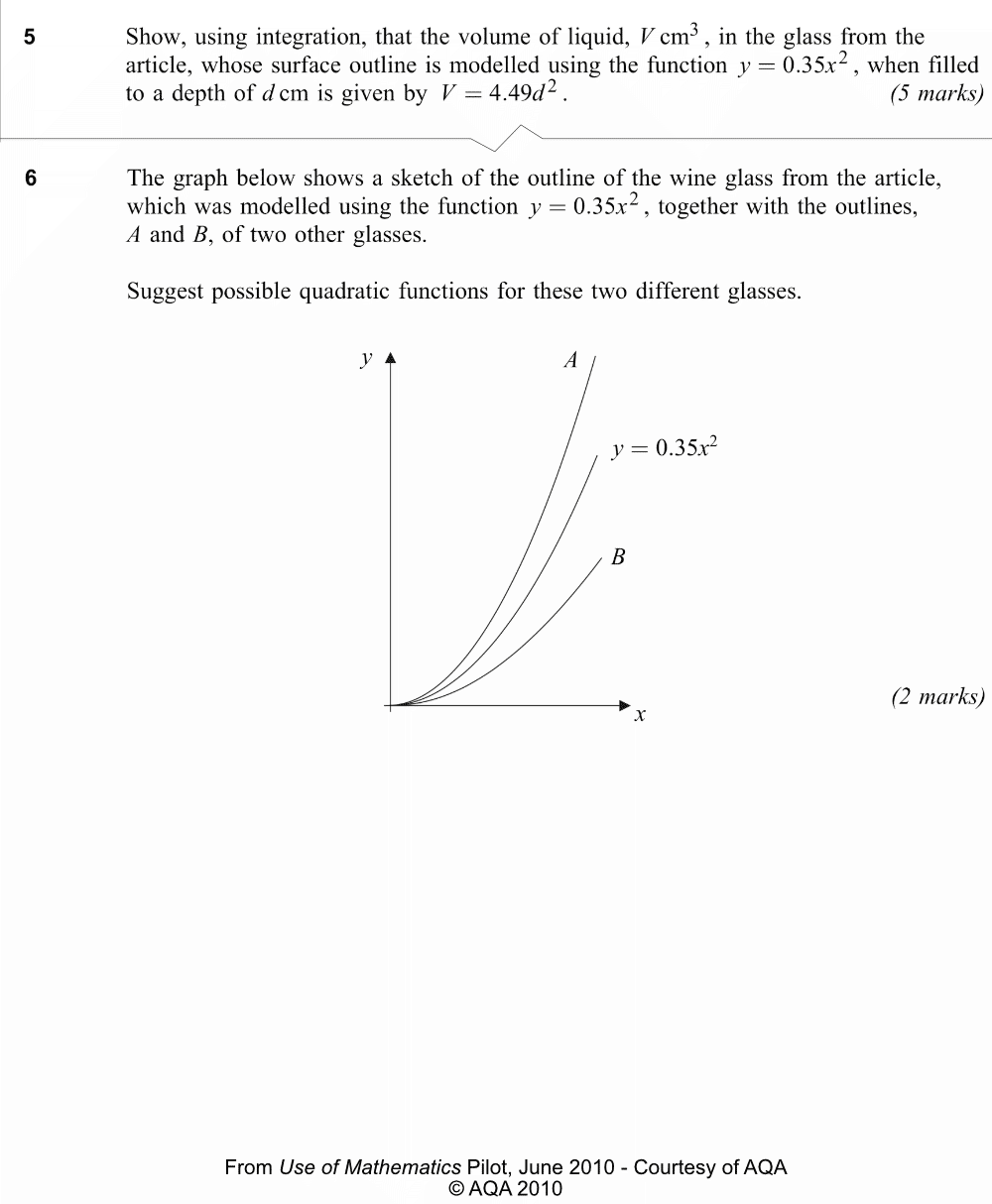 Questions from AQA test