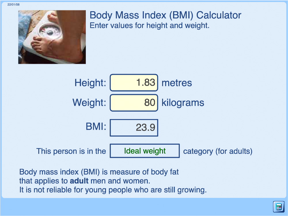 Image of Bowland Maths – BMI applet