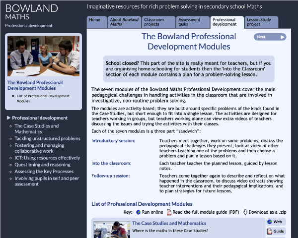 Thumbnail for Bowland Maths Professional Development