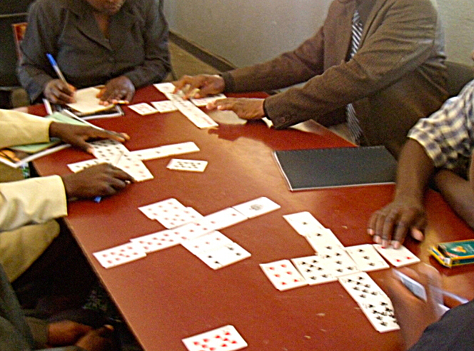 Image for Figure 6: The total of the five cards horizontally and vertically must be the same