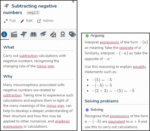 Image for Figure 2: Waypoint neg2.5 showing the “what” and “why” on the left and “student actions” on the right